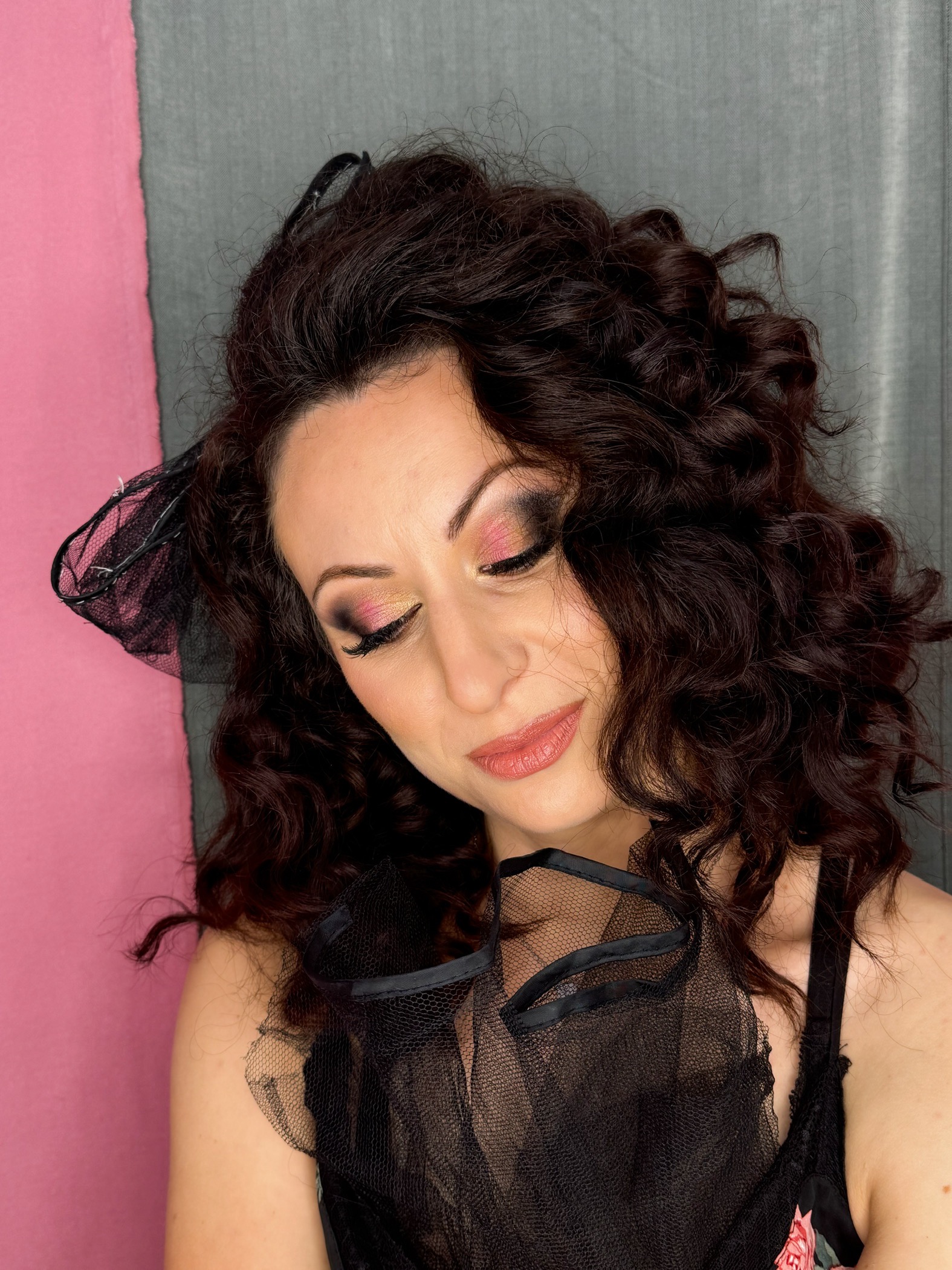 Грим в розово/ pink makeup
